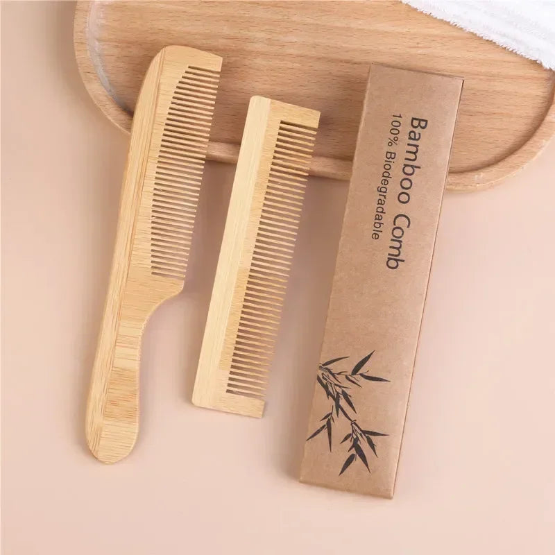 Handmade wooden bamboo comb, natural anti-static massage and hair care comb, men's and women's hair styling tool hair brush