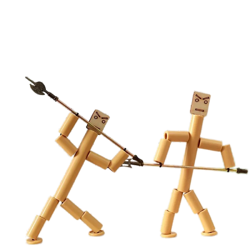 Bamboo Man Two-player Battle Games Toy DIY Toy Parent-Child Games Desktop Anti-stress Interactive Toys Desktop Battle Board Game