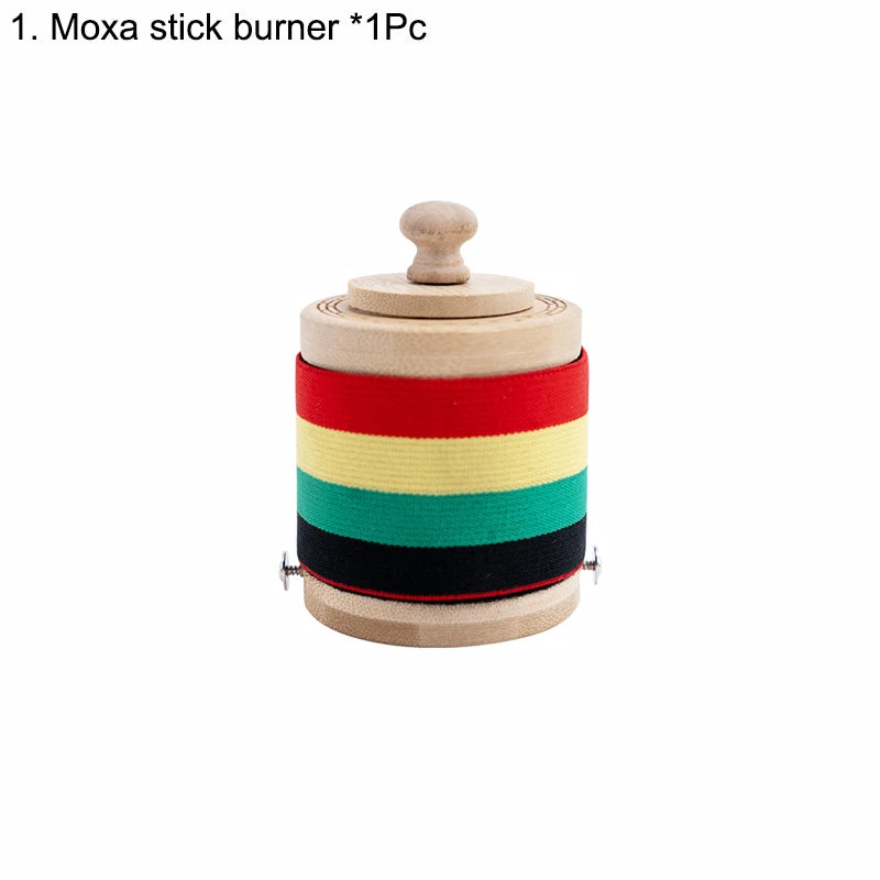 Bamboo Wooden Moxa Roll Burner Environment-friendly Paint-free Wooden Moxibustion Tool Warm Meridian Massage Therapy Health Care