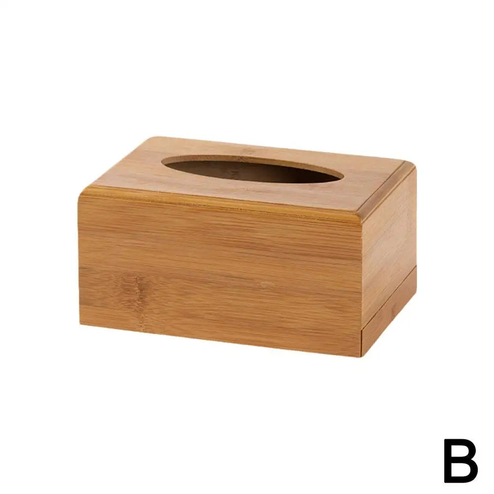 Bamboo Tissue Box Modern Minimalist Design Tissue Box Holder Household Tissue Case For Hotel Restaurant Hotel Office Easy-Refill