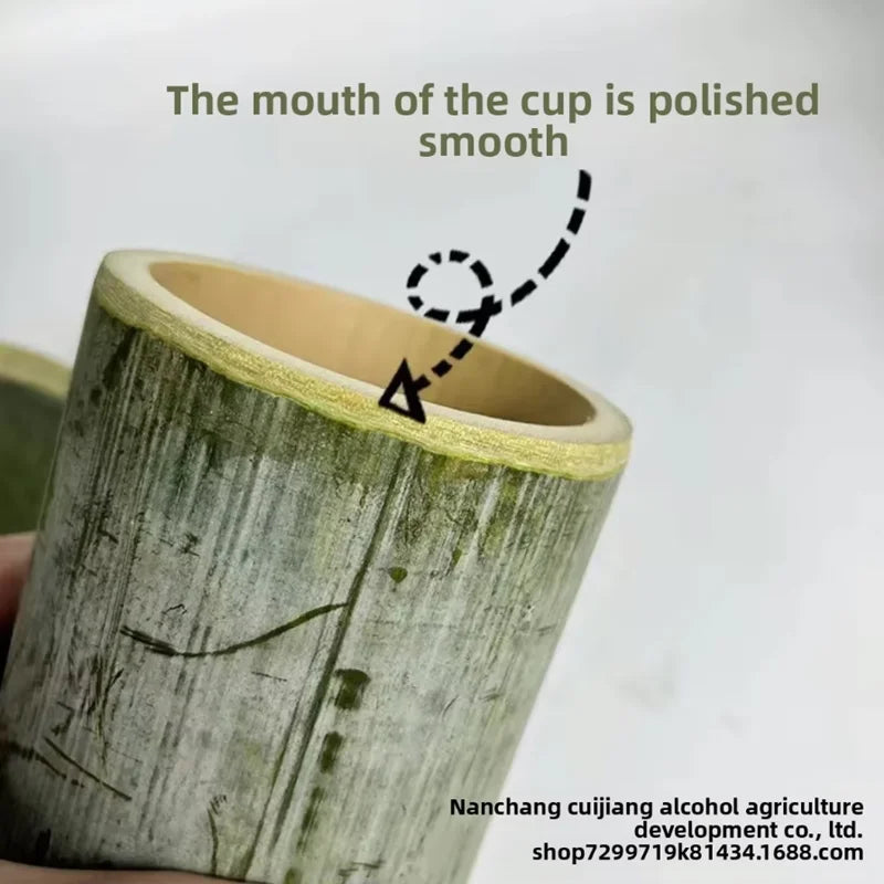 Bamboo Cup Stylish Round Handmade Creative Reusable Bubble Tea Cup Chocolate Cookies Cup for Picnic Housewarming Gift Dinner