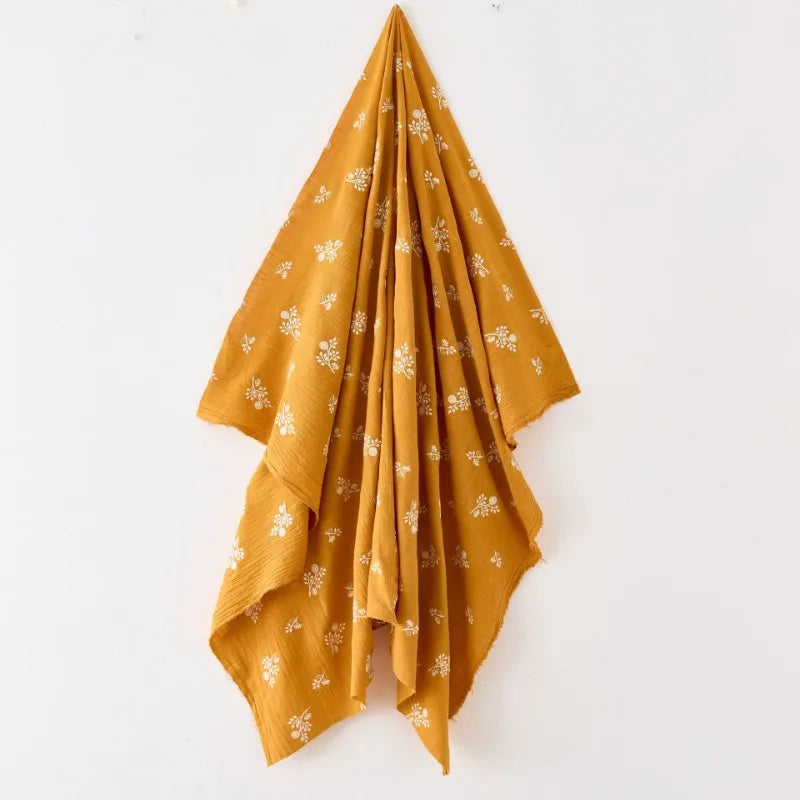 140x50cm Embroidered Bamboo Nodes, Cotton and Linen Fabrics, Clothing Fabrics, DIY Fabrics, Women's Dresses, Forest Flowers