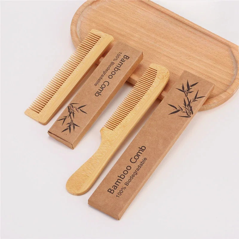 Handmade wooden bamboo comb, natural anti-static massage and hair care comb, men's and women's hair styling tool hair brush