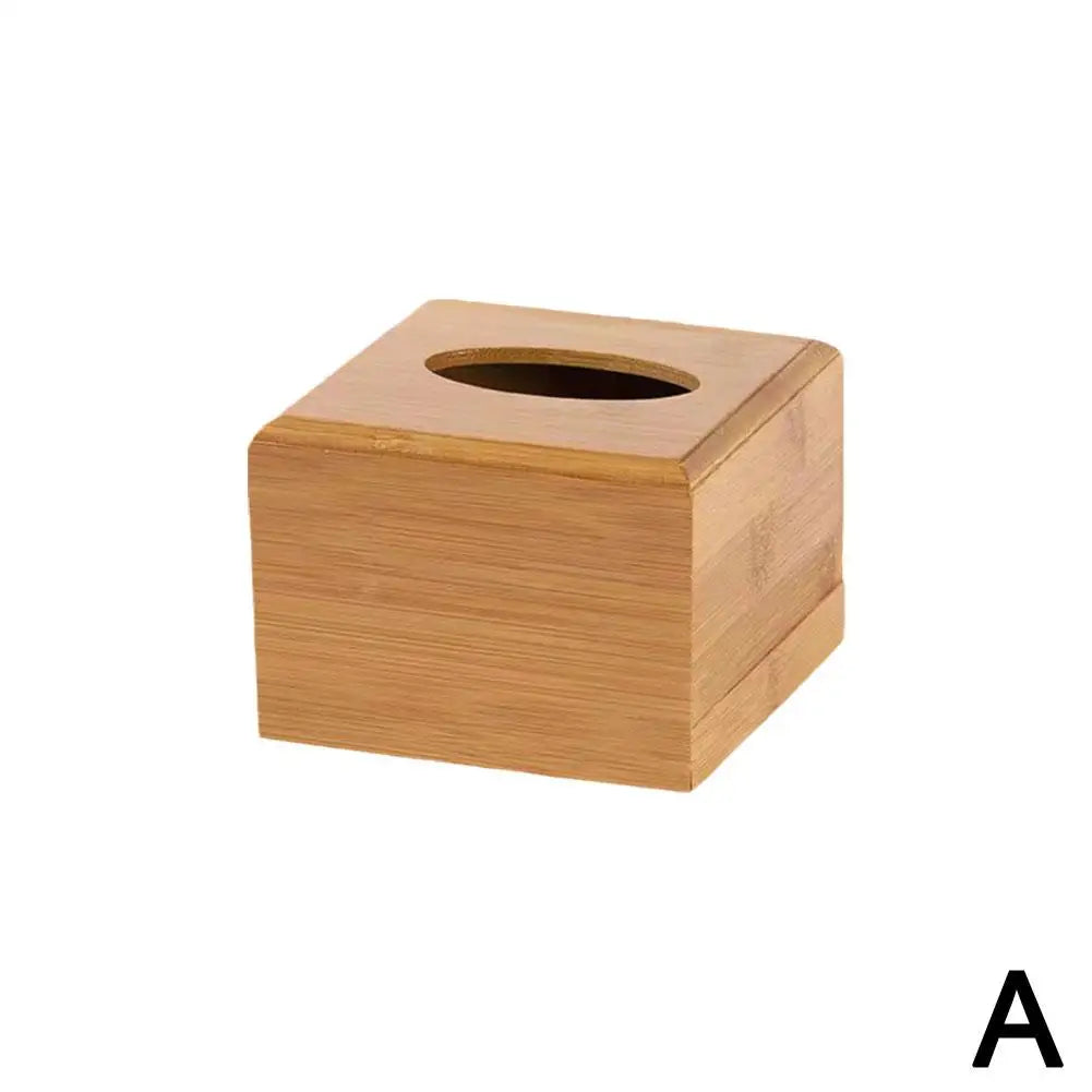 Bamboo Tissue Box Modern Minimalist Design Tissue Box Holder Household Tissue Case For Hotel Restaurant Hotel Office Easy-Refill