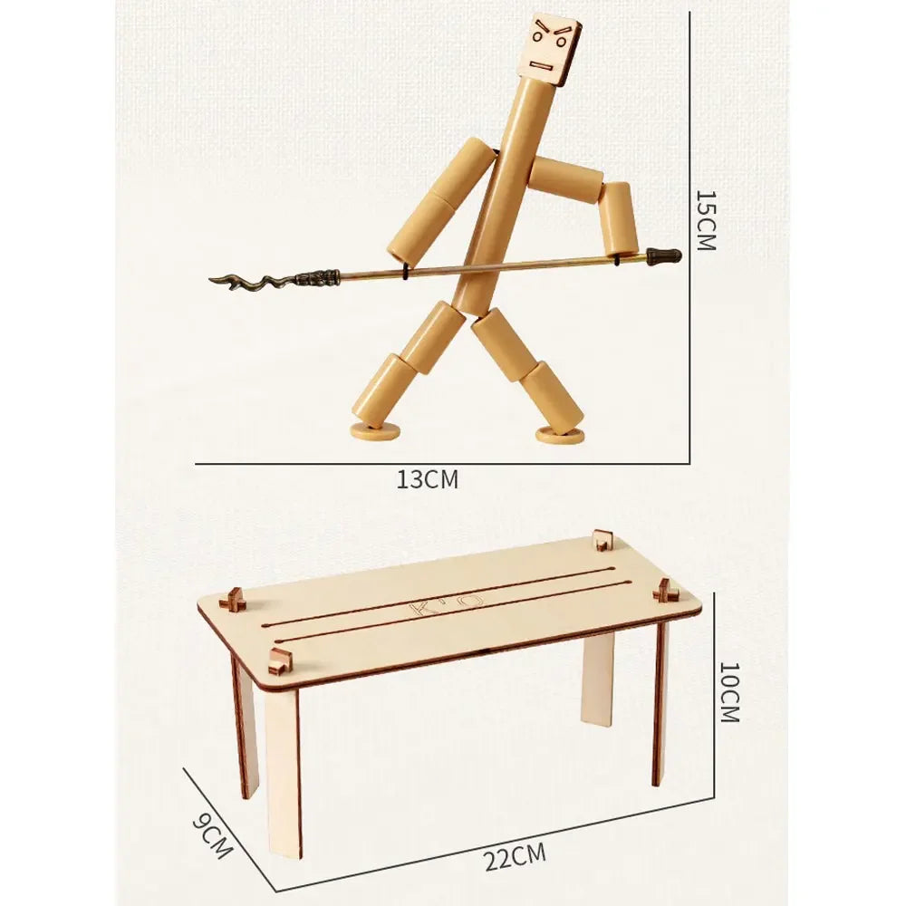 Bamboo Man Two-player Battle Games Toy DIY Toy Parent-Child Games Desktop Anti-stress Interactive Toys Desktop Battle Board Game