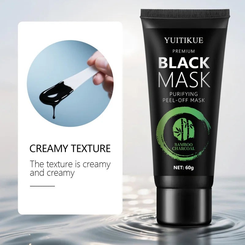 Bamboo Charcoal Blackhead Mask - Tear-off Mask contains ascorbic acid, hyaluronic acid, moisturizing and oil control, cleansing